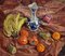 Maya Kopitzeva, Still Life with Blue Vase and Oranges, Oil Painting, 1987 2