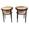 Art Deco Italian Sofa Side End Tables in Walnut Woold and Marble, 1940s, Set of 2 1