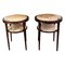 Art Deco Italian Sofa Side End Tables in Walnut Woold and Marble, 1940s, Set of 2, Image 1