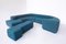 Mid-Century Lara Sofa in Blue Upholstery by Roberto Pamio & Renato Toso for Stilwood, Set of 3, Image 8