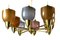 Large Murano Glass and Brass Chandelier, 1970s 5