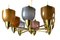 Large Murano Glass and Brass Chandelier, 1970s, Image 5