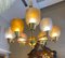 Large Murano Glass and Brass Chandelier, 1970s, Image 3