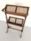 Mid-Century Wood and Wicker 2-Layer Magazine/Newspaper Stand, Germany, 1960s, Image 8