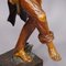 Artista francés, Estatua grande de un luchador por la libertad, años 20, madera y metal, Imagen 7