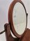Espejo de mesa vintage redondo con cajón, años 50, Imagen 7