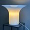 Lámpara de mesa italiana de cristal de Murano blanco Milk, años 70, Imagen 2