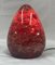 Red Fractal Resin Table Lamp, 1970s 4