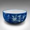 Antique English Victorian Decorative Fruit Bowl in Ceramic with Willow Pattern, 1900 4