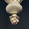 Lampadario a tre braccia vintage in porcellana di Capodimonte, Italia, anni '40, Immagine 9