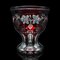 Antique Continental Ruby Glass Pedestal Bowl, 1920s 5