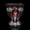 Antique Continental Ruby Glass Pedestal Bowl, 1920s 4