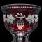 Antique Continental Ruby Glass Pedestal Bowl, 1920s 7