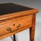 Antique English Edwardian Writing Desk in Oak and Leather, 1910 9