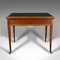 Antique English Edwardian Writing Desk in Oak and Leather, 1910 5