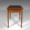 Antique English Edwardian Writing Desk in Oak and Leather, 1910 3