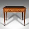 Antique English Edwardian Writing Desk in Oak and Leather, 1910 1