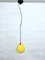 Lámpara colgante en amarillo limón de vidrio de Demajo, Italia, años 80, Imagen 1