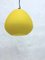 Lámpara colgante en amarillo limón de vidrio de Demajo, Italia, años 80, Imagen 7