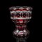 Antique Continental Decorative Pedestal Bowl in Red Glass, 1920, Image 2