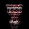 Antique Continental Decorative Pedestal Bowl in Red Glass, 1920 5