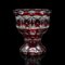 Antique Continental Decorative Pedestal Bowl in Red Glass, 1920, Image 5