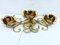 Three-Flame Floral Ceiling Lamp, 1980s 3