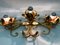 Three-Flame Floral Ceiling Lamp, 1980s 5