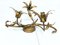 Hollywood Regency Wall Lamp with Three Flame Floral Design, 1980s, Image 3