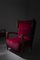 Italian Sculptural Lounge Chairs in Burgundy Velvet by Orlando Orlandi, 1950, Set of 2 6