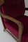 Italian Sculptural Lounge Chairs in Burgundy Velvet by Orlando Orlandi, 1950, Set of 2, Image 5
