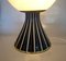 Lámpara Globe grande de mesa a rayas en blanco y negro, Italia, años 60, Imagen 7