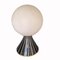 Grande Lampe Globe de Bureau à Rayures Blanches, Italie, 1960s 15