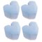 Light Blue Queen Heart Stools by Royal Stranger, Set of 4 2