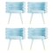 Sky Blue Marshmallow Dining Chairs by Royal Stranger, Set of 4 2