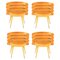 Mustard Marshmallow Dining Chairs by Royal Stranger, Set of 4, Image 1