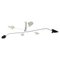 Ceiling Lamp with Six Rotating Arms in Black and White by Serge Mouille 1