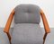 Cherry Armchair with Gray Upholstery from Wilhelm Knoll, 1960s 4