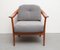 Cherry Armchair with Gray Upholstery from Wilhelm Knoll, 1960s 1