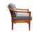 Cherry Armchair with Gray Upholstery from Wilhelm Knoll, 1960s 2