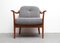 Cherry Armchair with Gray Upholstery from Wilhelm Knoll, 1960s 3