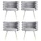 Grey Marshmallow Dining Chairs by Royal Stranger, Set of 4, Image 1
