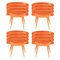 Chaises de Salle à Manger Marshmallow Orange par Royal Stranger, Set de 4 2