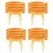 Mustard Marshmallow Dining Chairs by Royal Stranger, Set of 4, Image 1