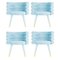 Sky Blue Marshmallow Dining Chairs by Royal Stranger, Set of 4, Image 2