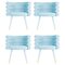 Sky Blue Marshmallow Dining Chairs by Royal Stranger, Set of 4, Image 1