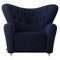 Blue Hallingdal the Tired Man Lounge Chair by Lassen 1