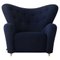 Blue Hallingdal the Tired Man Lounge Chair by Lassen, Image 1