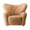 Honey Sheepskin the Tired Man Lounge Chair by Lassen 1