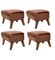 Brown Leather and Smoked Oak My Own Chair Footstools by Lassen, Set of 4, Image 2